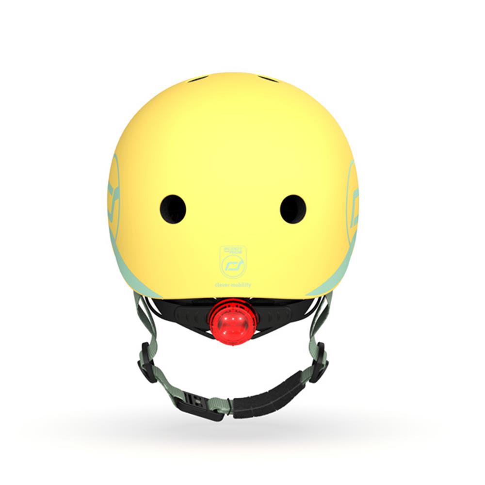 Scoot & Ride Kinderhelm Größe XXS-S (45-51 cm) lemon - Schutzhelm mit LED-Licht