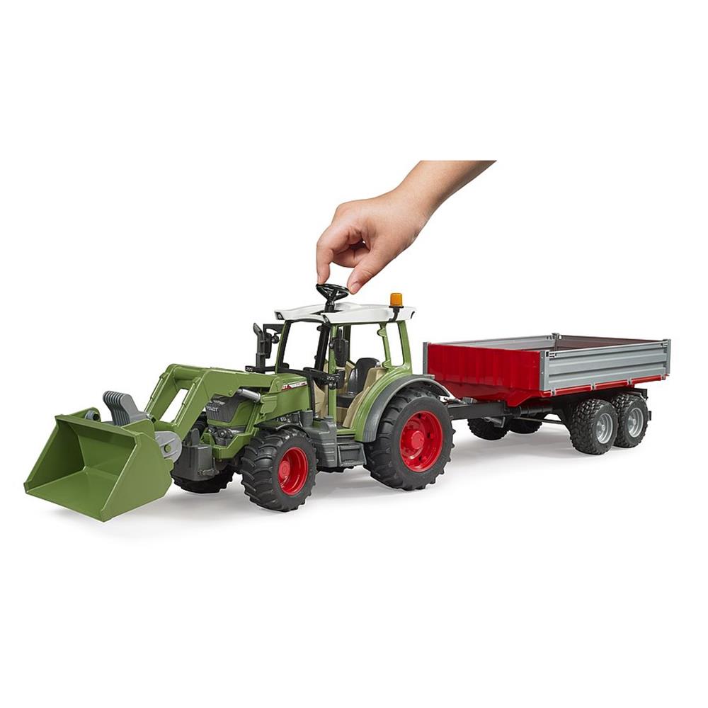 Bruder 02182 - Fendt Vario 211 mit Frontlader und Bordwandanhänger