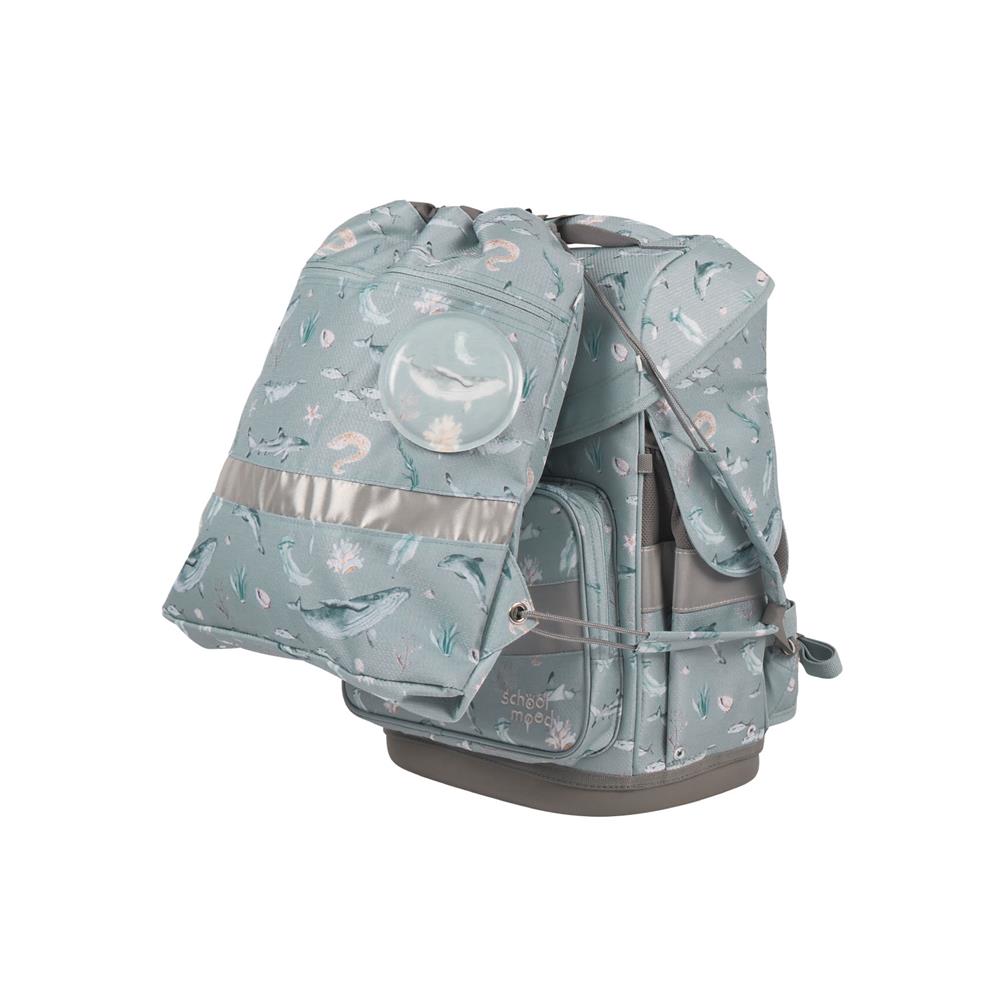 School-Mood Schulranzenset Timeless Air+ Aqua (Nordic Collection, blau)