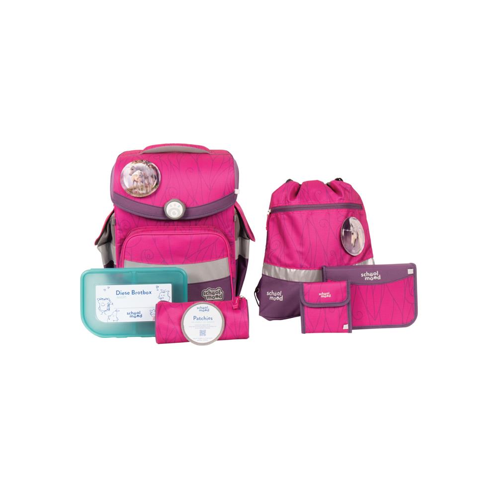 School-Mood Schulranzenset Timeless Air+ Luisa (Einhorn, pink)