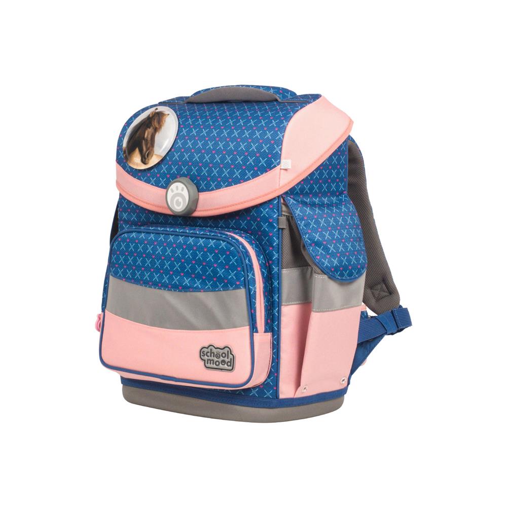 School-Mood Schulranzenset Timeless Air+ Mila (Pferd, blau)