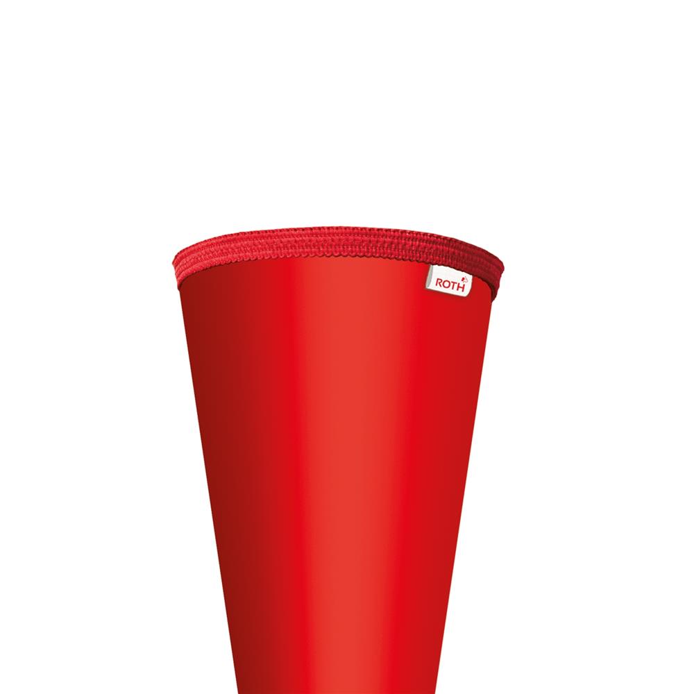 Roth Schultüte-Rohling/Basteltüte, rot, 70cm, rund, Rot(h)-Spitze, ohne Verschluss