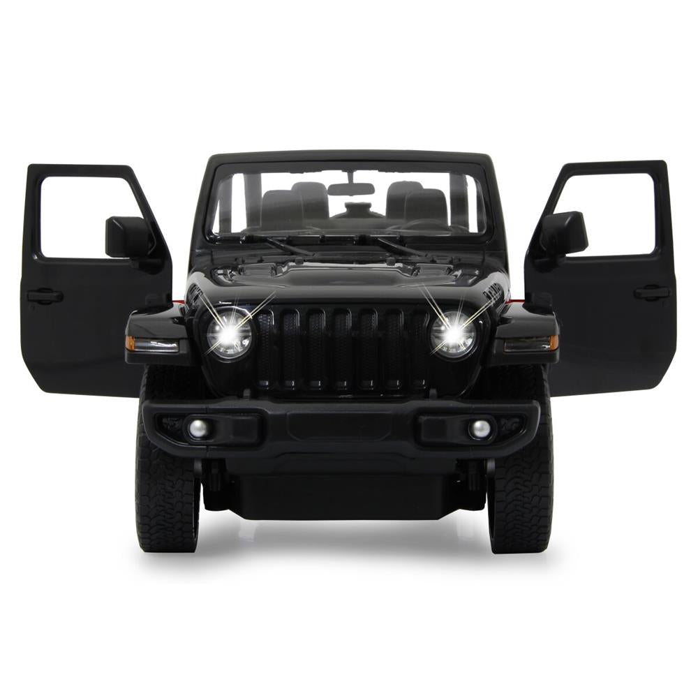Jamara Jeep Wrangler JL 1:14 schwarz 2,4GHz Tür manuell Ferngesteuertes Auto mit LED Fahrlicht