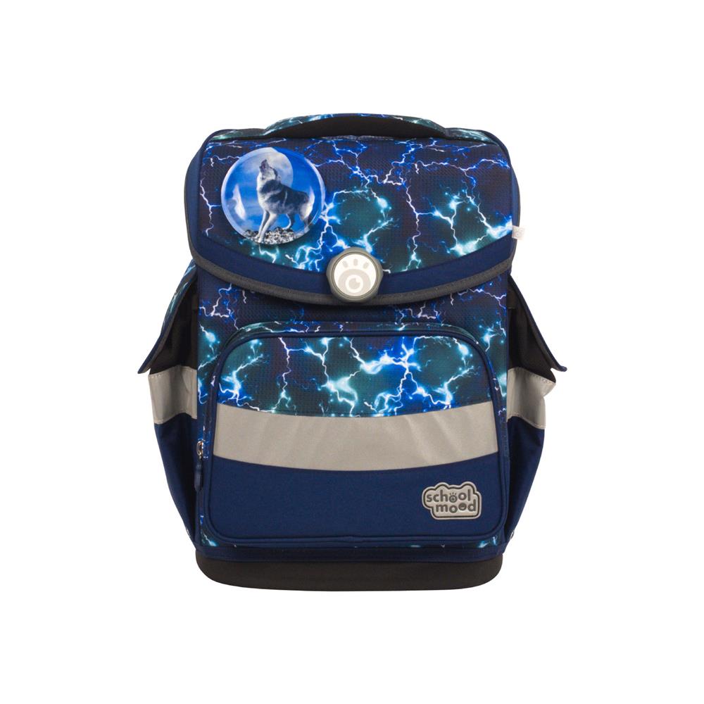 School-Mood Schulranzenset Timeless Air+ Felix (Wolf, blau)