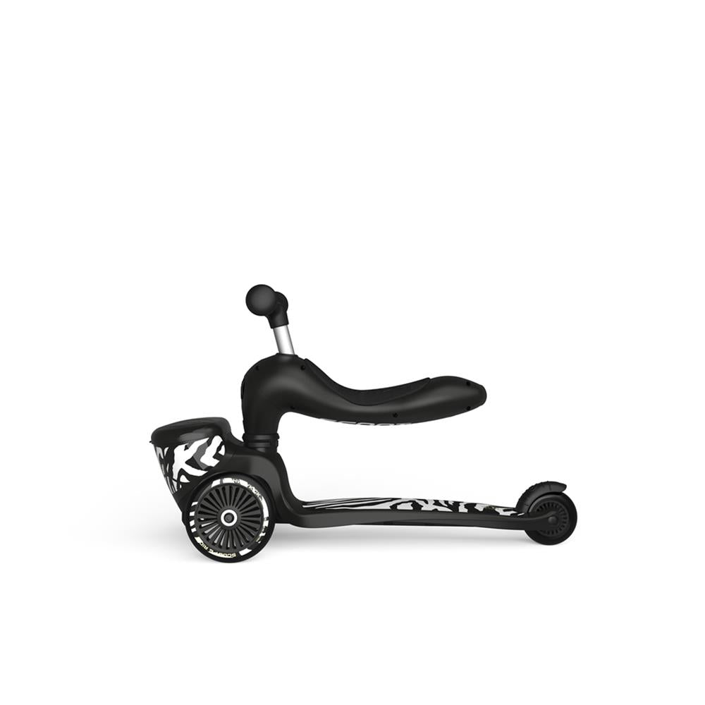 Scoot & Ride Highwaykick 1 Lifestyle, zebra - Kinderroller mit Aufbewahrungsbox