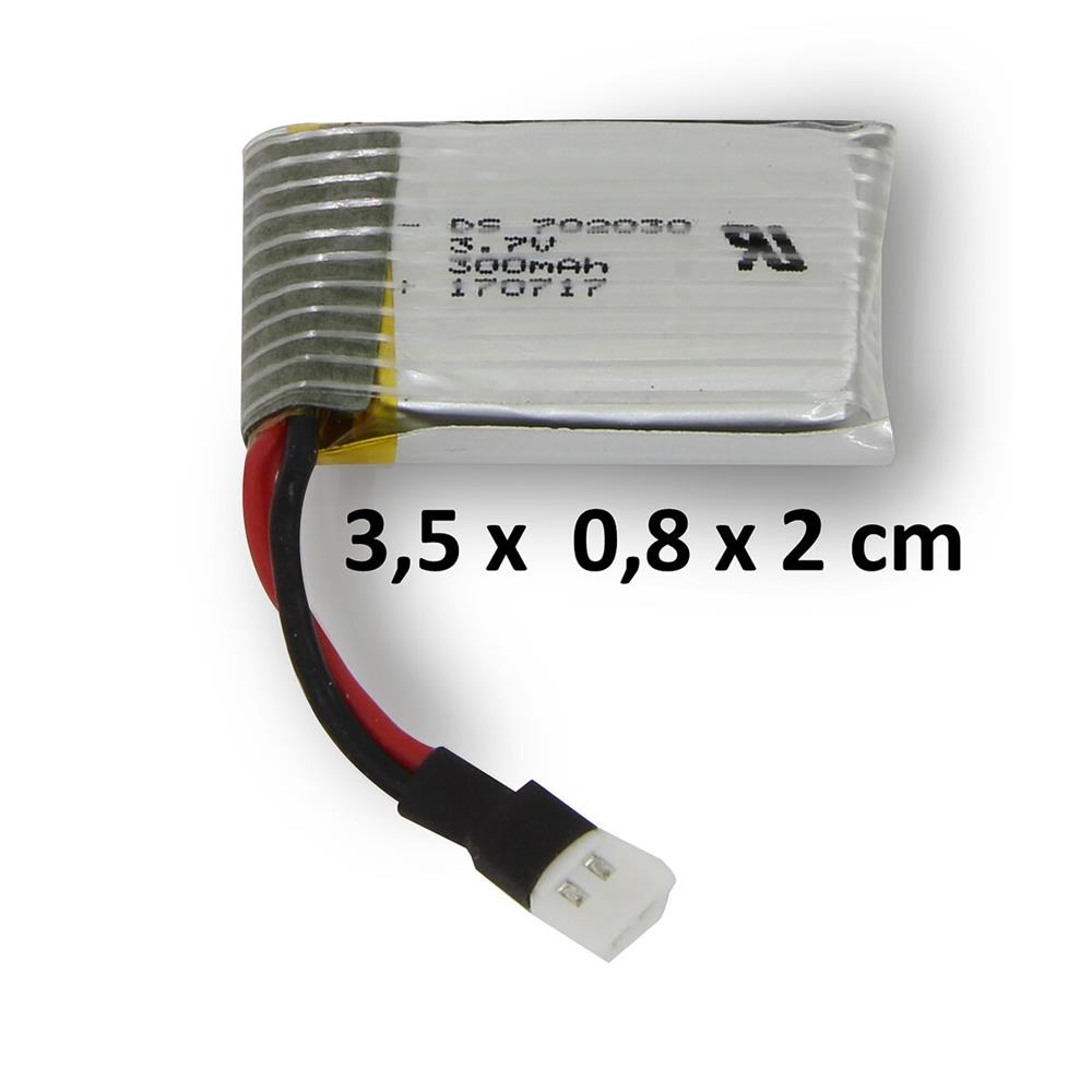 Jamara Akku AX8 Lipo 3,7V 300mAh 1,11Wh leistungsstarker Wieder aufladbarer Akku