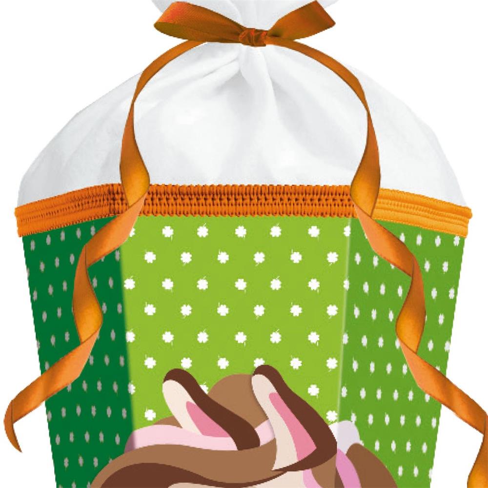 Roth Schultüte-Bastelset, Pferd Huppi, 80cm, eckig, Rot(h)-Spitze, Filzverschluss