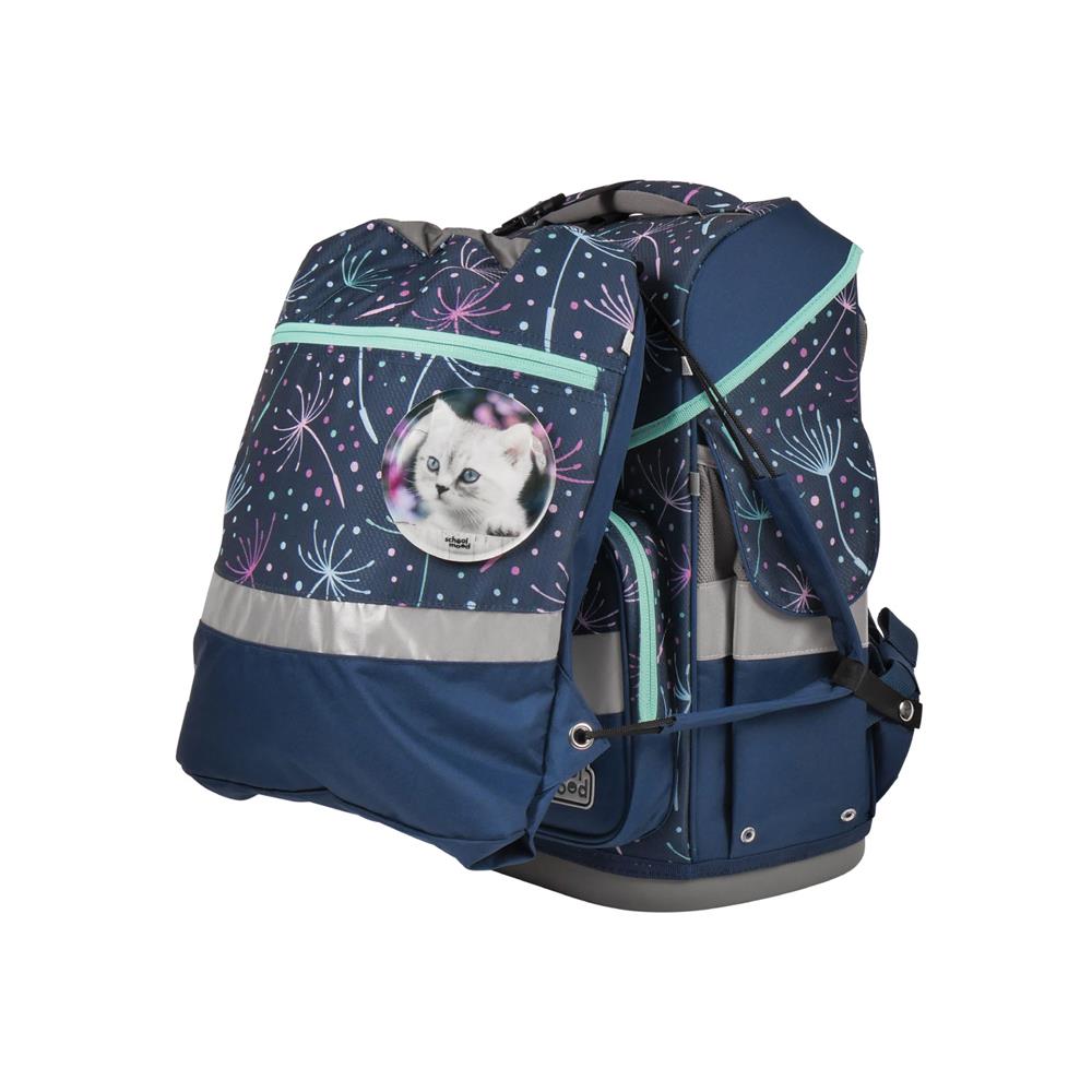 School-Mood Schulranzenset Timeless Air+ Lina (Kätzchen, blau)