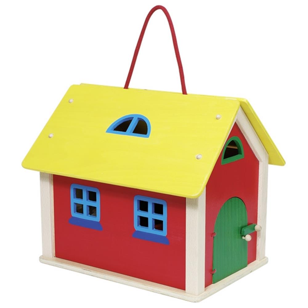 Goki Farmhaus mit Tieren im Koffer 31-teilig, aus Holz