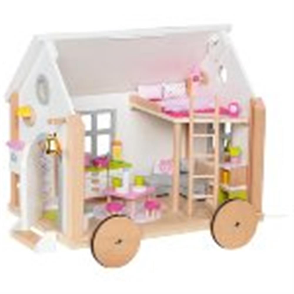 Goki Puppenhaus Tiny House Hygge, Puppenstube aus Holz