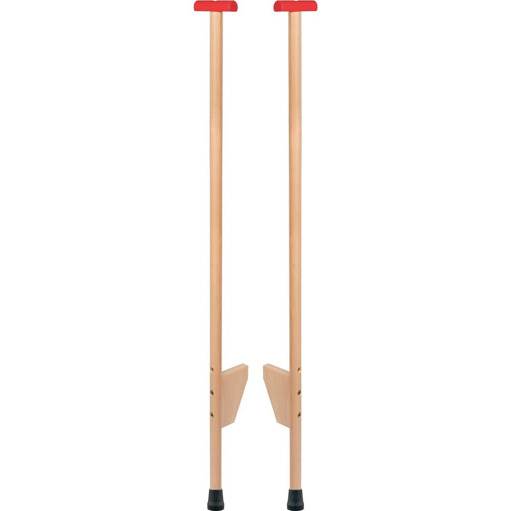 goki Stelzen-Set, 103 cm, aus Holz, höhenverstellbar, bis 50 kg belastbar