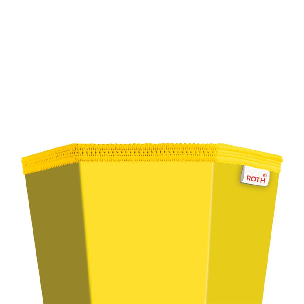 Roth Schultüte-Rohling/Basteltüte, gelb, 85cm, eckig, Rot(h)-Spitze, ohne Verschluss