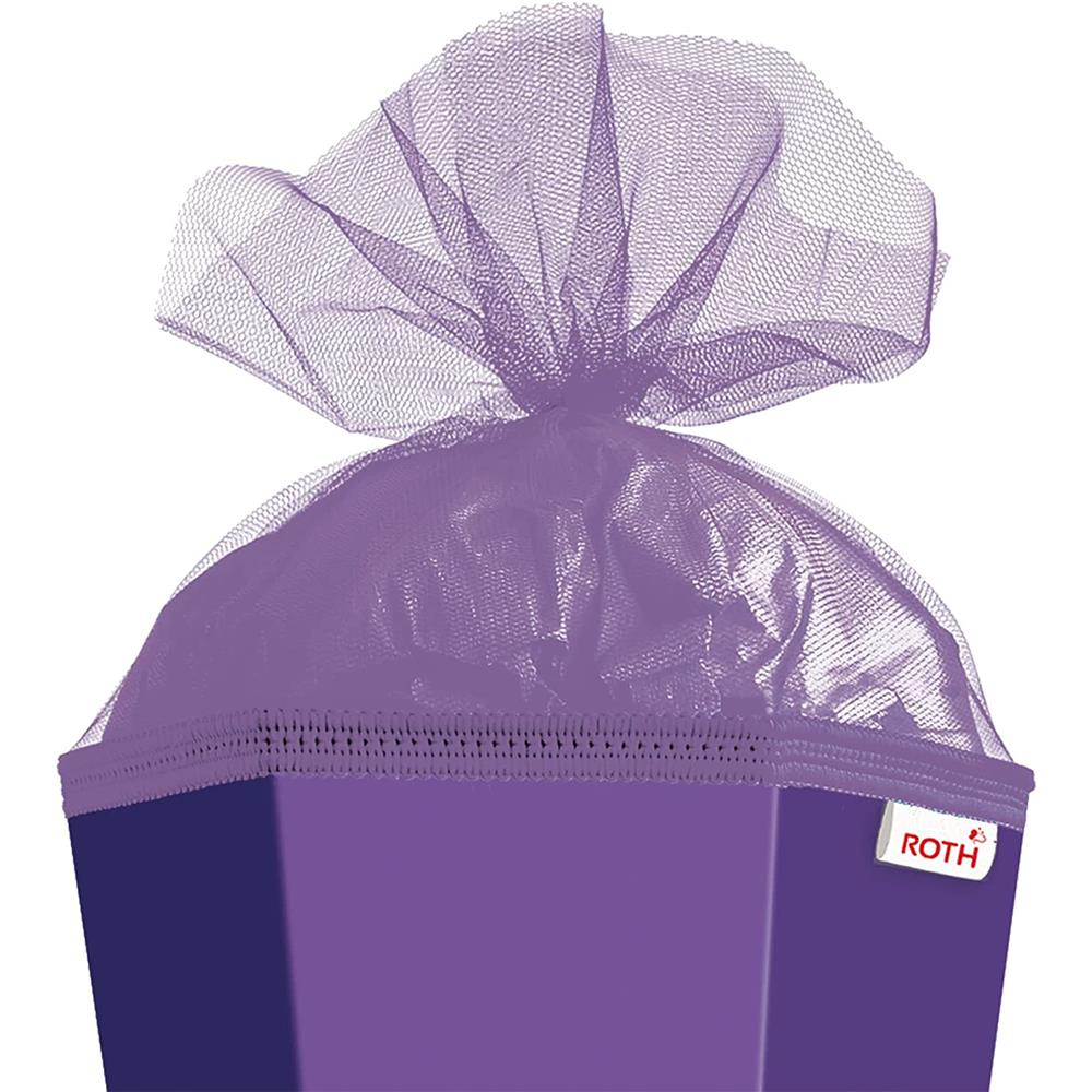 Roth Extra große XXL Schultüte-Rohling/Basteltüte, lila, 100cm, eckig, Rot(h)-Spitze, Tüllverschluss