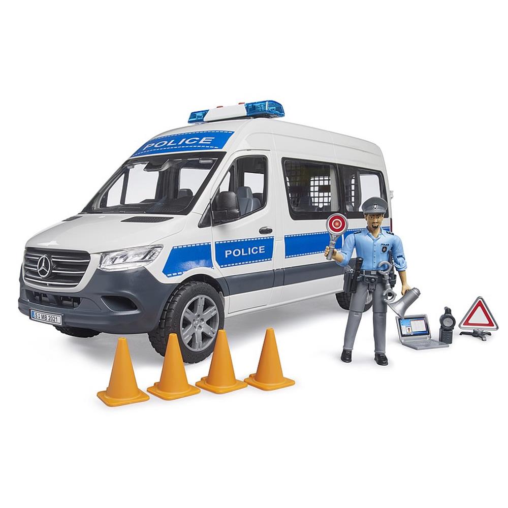 Bruder 02683 - MB Sprinter Polizei Einsatzfahrzeug, 1:16, mit Light & Sound