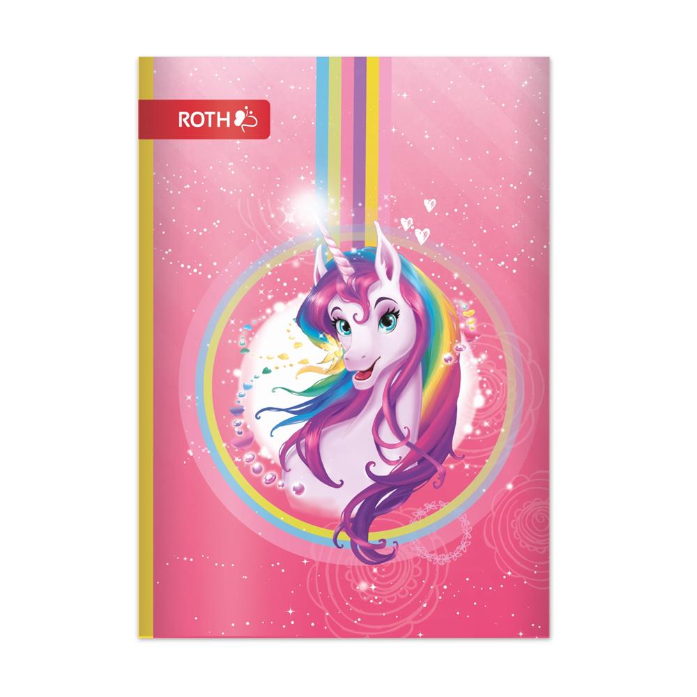 Roth Muttiheft Einhornportrait, A6, liniert, 64 Seiten, Oktavheft, Notizheft