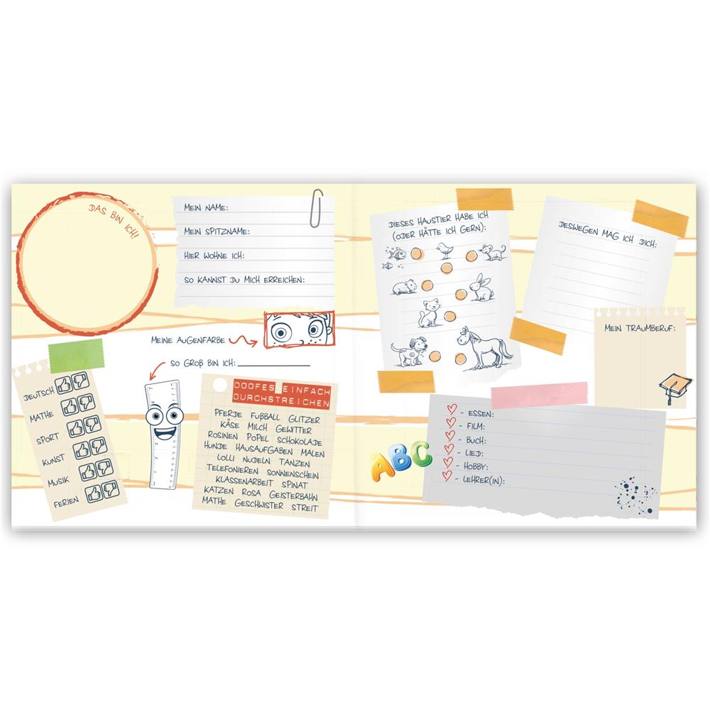 Roth Freundebuch Dinosaurier Tyrannosaurus, 64 Seiten, Poesiealbum für Schulfreunde