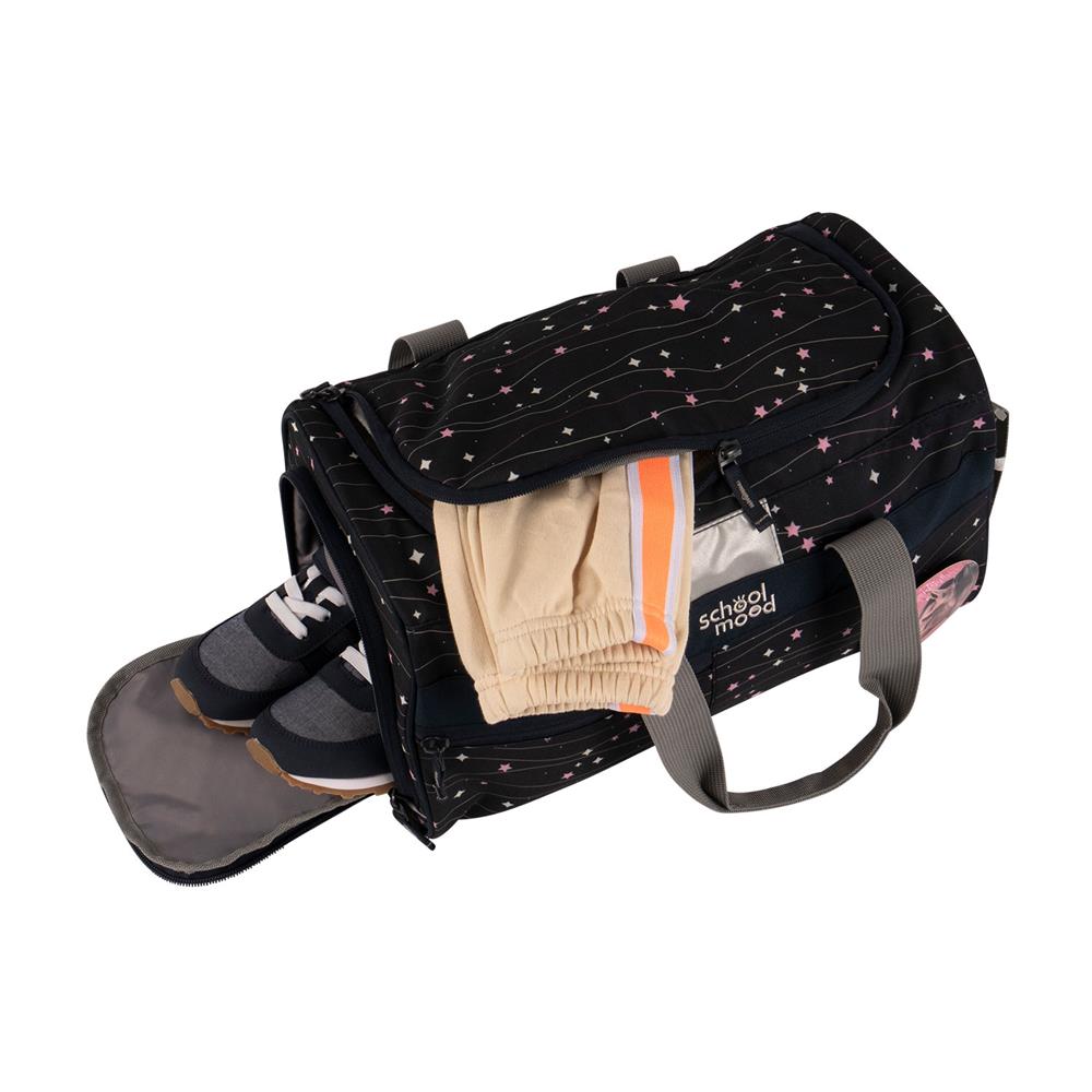 School-Mood Sporttasche Ella (Pferd, schwarz)