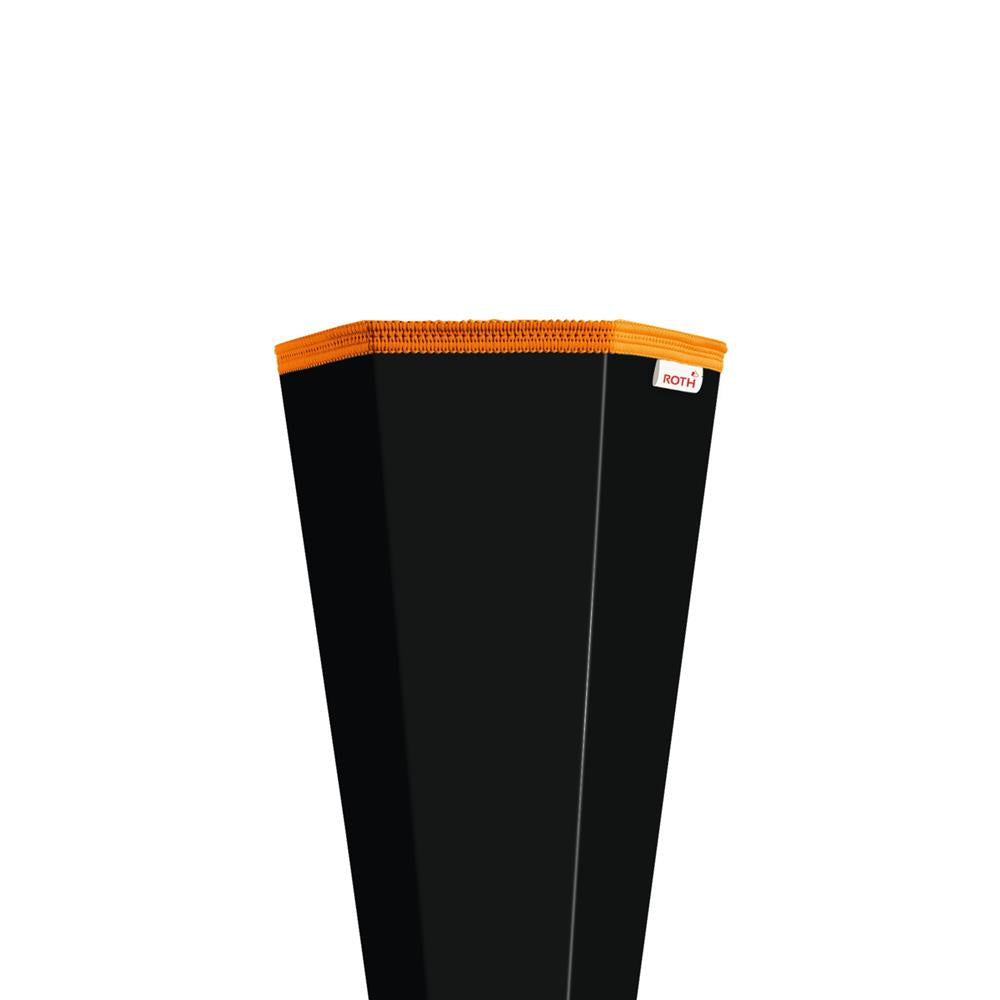 Roth Schultüte-Rohling/Basteltüte, schwarz, 85cm, eckig, Rot(h)-Spitze, ohne Verschluss