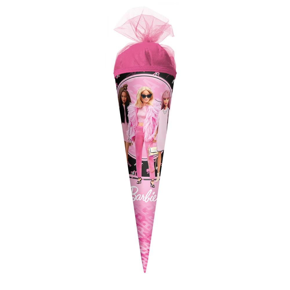 Roth Schultüte Barbie, 50cm, rund, Tüllverschluss