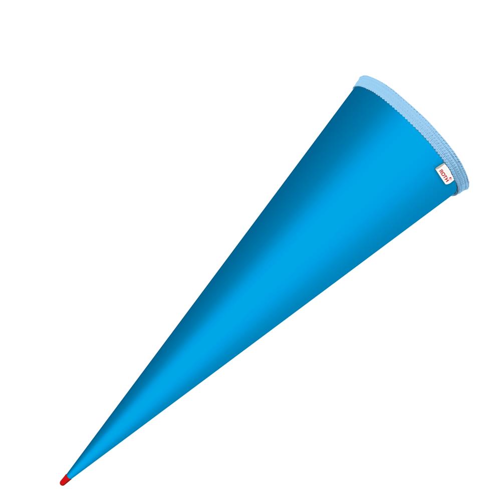 Roth Schultüte-Rohling/Basteltüte, pazifikblau, 70cm, rund, Rot(h)-Spitze, ohne Verschluss