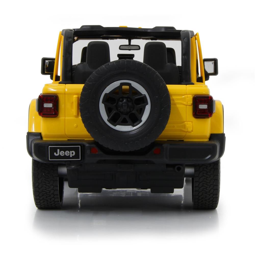 Jamara Jeep Wrangler JL 1:14 gelb 2,4GHz Tür manuell Ferngesteuertes Auto mit LED Fahrlicht
