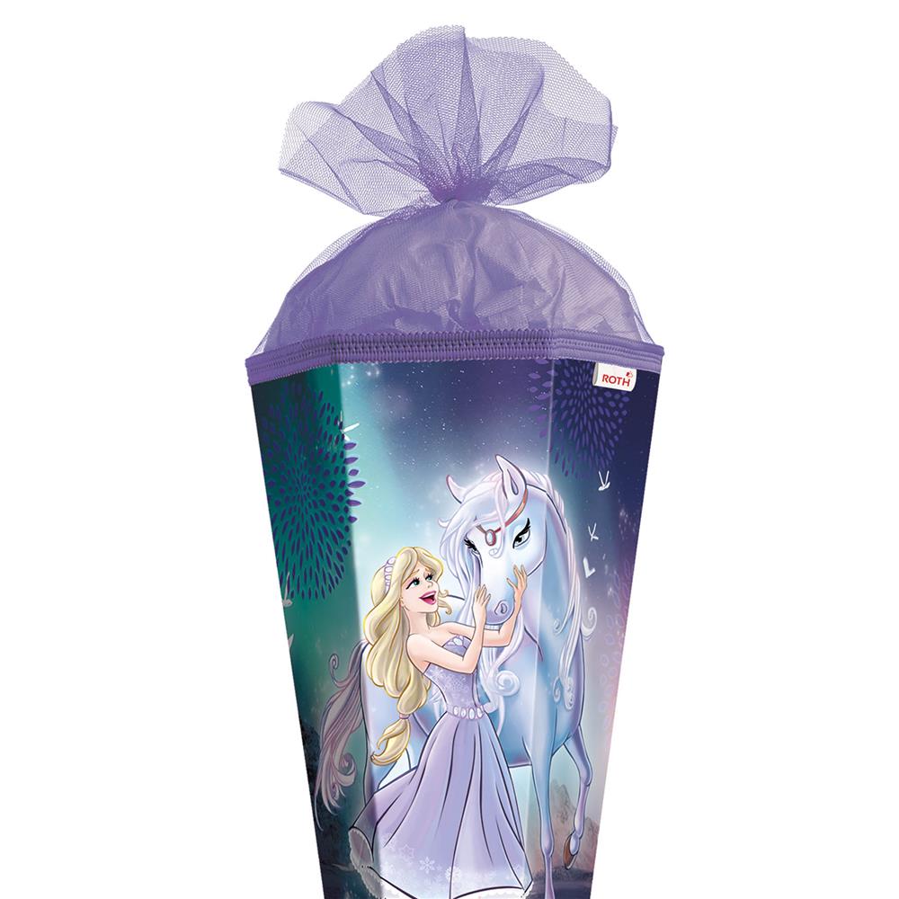 Roth Extra große XXL Schultüte Königin im Eis, 100cm, eckig, Rot(h)-Spitze, Tüllverschluss