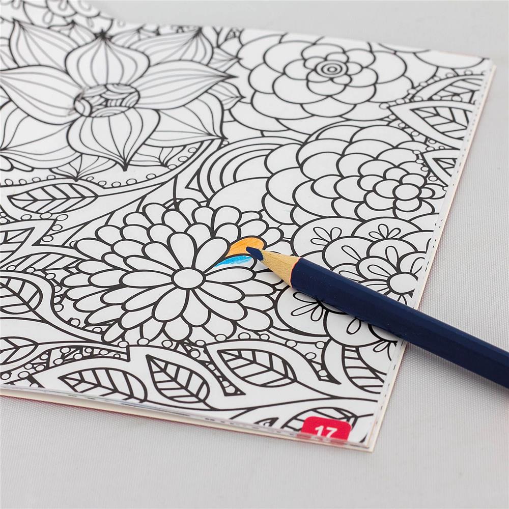 Roth Ausmalbuch und Buntstifte Einhornportrait, Mal-/Rätselbuch mit 12 zweifarbigen Buntstiften