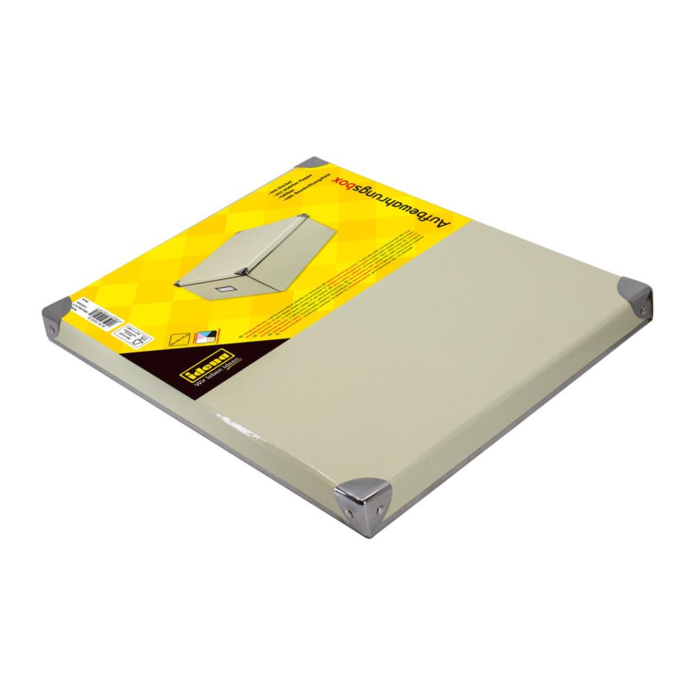 Idena Aufbewahrungsbox mit Deckel und Beschriftungsfeld, creme