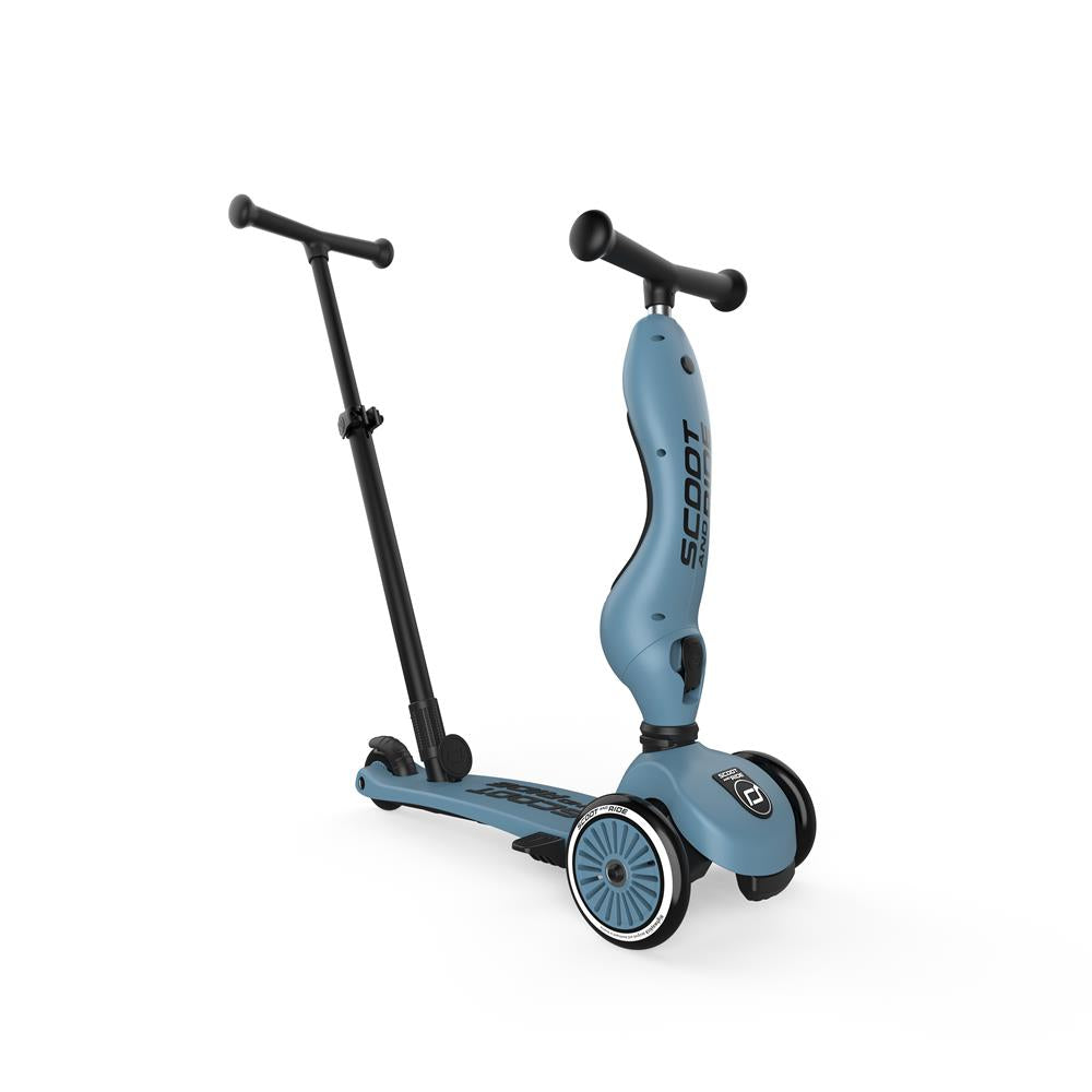 Scoot & Ride Highwaykick 1 Push and Go, steel - Kinderroller mit Schiebestange