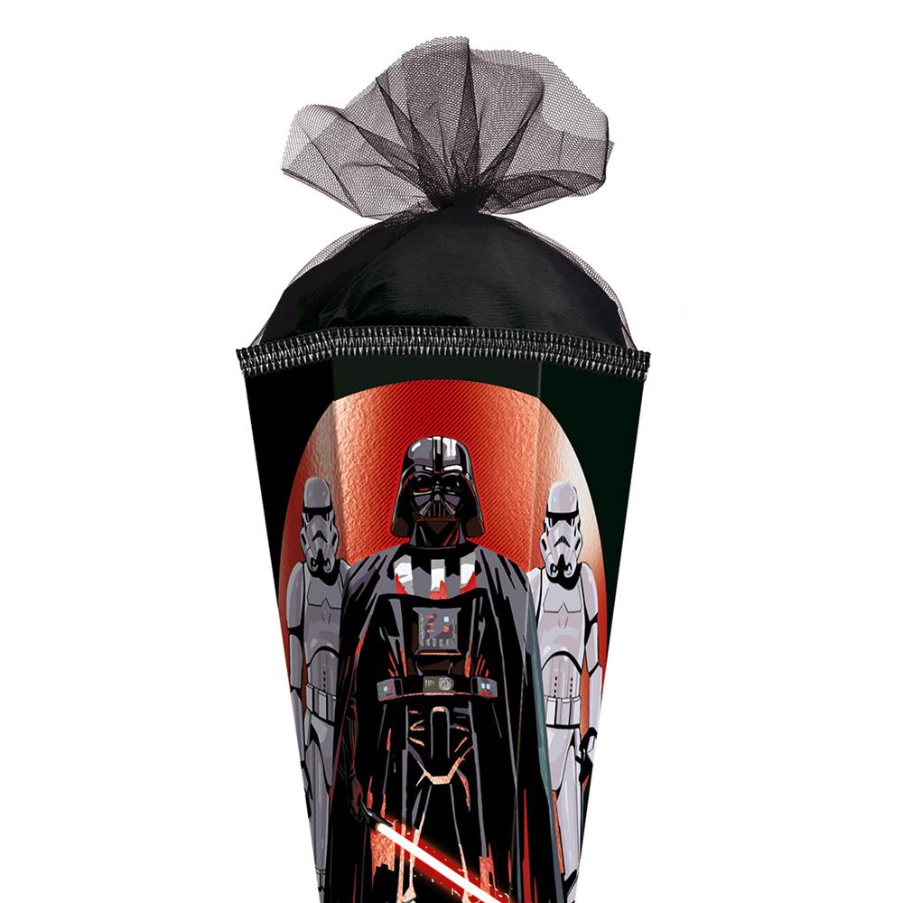 Roth Schultüte Disney Star Wars, 85cm, eckig, Rot(h)-Spitze, Tüllverschluss, Folieneffekt