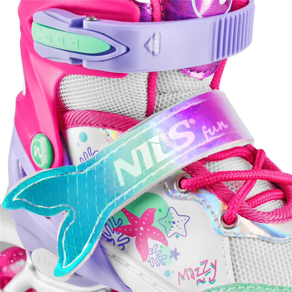 NILS FUN NH18150 MAZZY 4in1 LED Inliner Schlittschuhe Rollschuhe Gr. 31-34, verstellbar