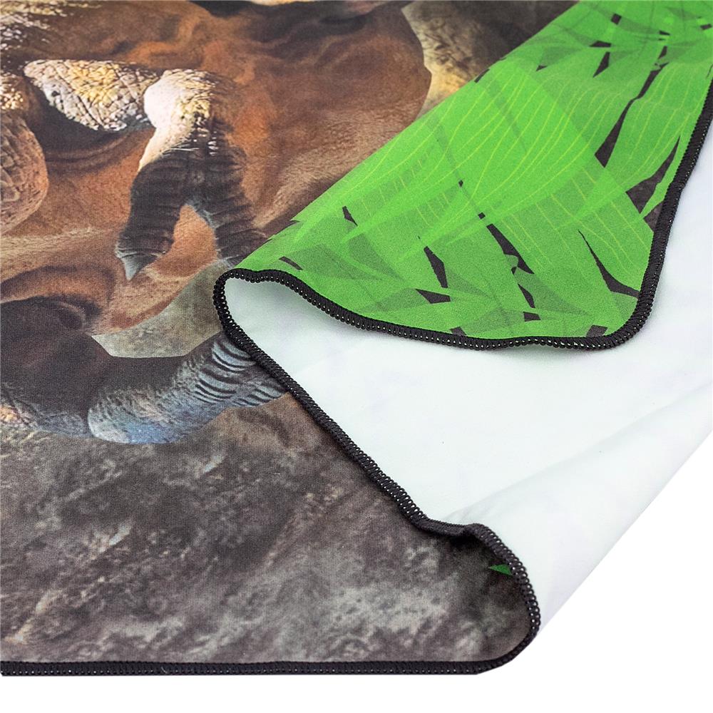 Roth Kinder-Badetuch, Dinosaurier Tyrannosaurus, 60x120 cm, platzsparend, schnell trocknend