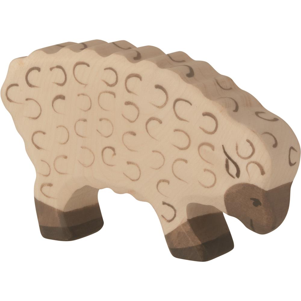 Holztiger Holzfigur - Schaf, fressend, Holzspielzeug, ab 3 Jahren