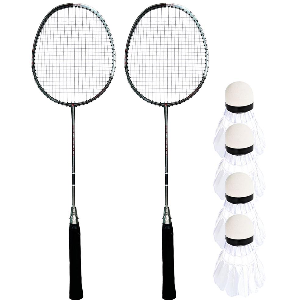 Best Sporting Badminton Set 500 XT 2 Schläger 4 Federbälle Tasche