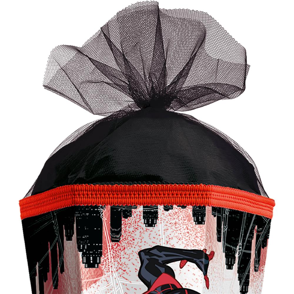 Roth Schultüte Marvel Spiderman (Miles Morales), 85cm, eckig, Rot(h)-Spitze, Tüllverschluss, Folieneffekt