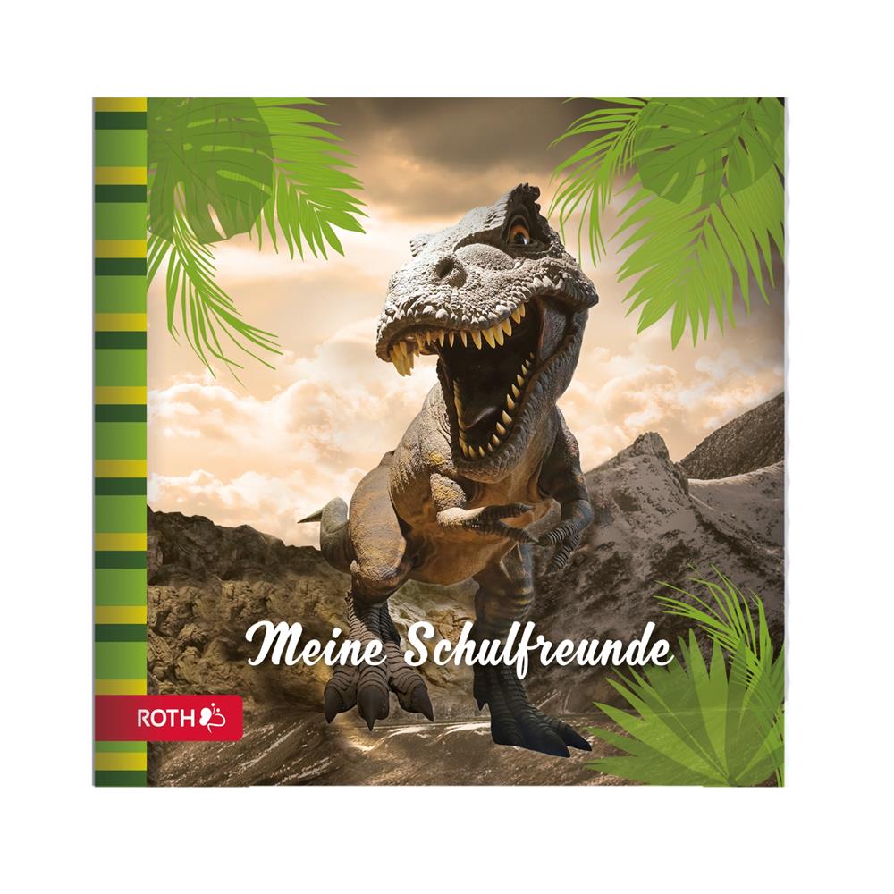 Roth Freundebuch Dinosaurier Tyrannosaurus, 64 Seiten, Poesiealbum für Schulfreunde