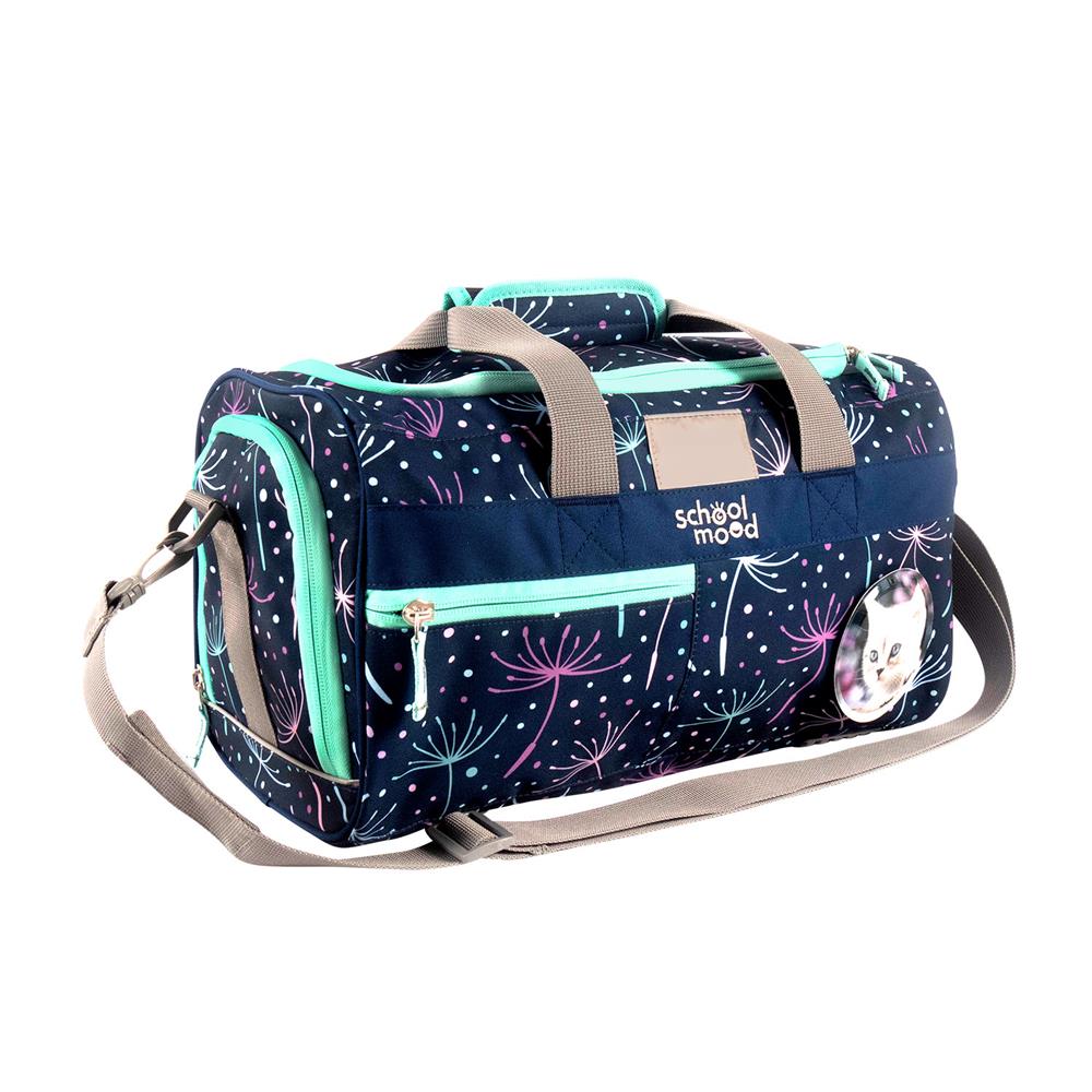 School-Mood Sporttasche Lina (Kätzchen, blau)
