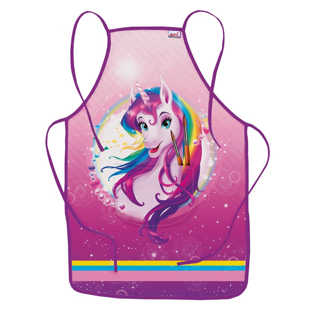 Roth Kinderschürze Einhornportait, Bastelschürze, Malschürze, Werkenschürze