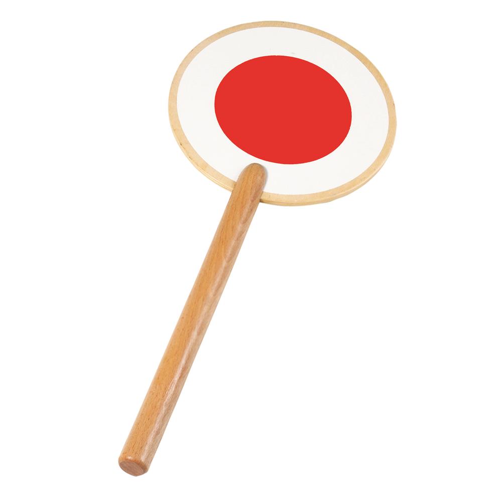 Goki Rollenspielzeug - Silgnalkelle aus Holz, ca. 38,5 cm, Schaffnerkelle, Polizeikelle