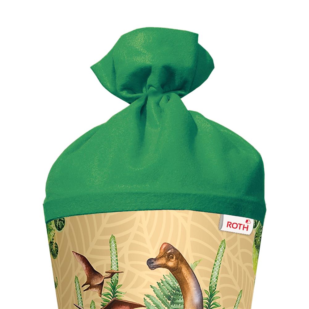 Roth Schultüte Dinosaurier Veganosaurus, 70cm, rund, Rot(h)-Spitze, Filzverschluss