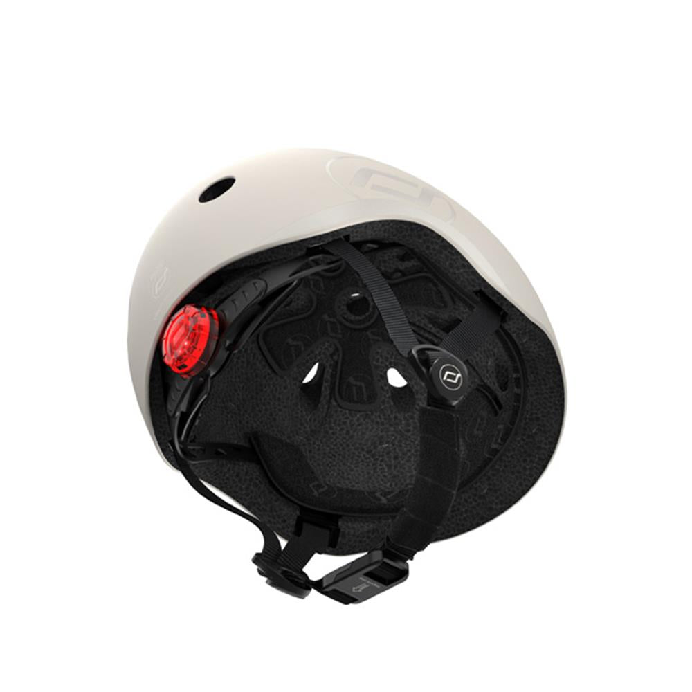 Scoot & Ride Kinderhelm Größe S-M (51-55 cm) ash - Schutzhelm mit LED-Licht