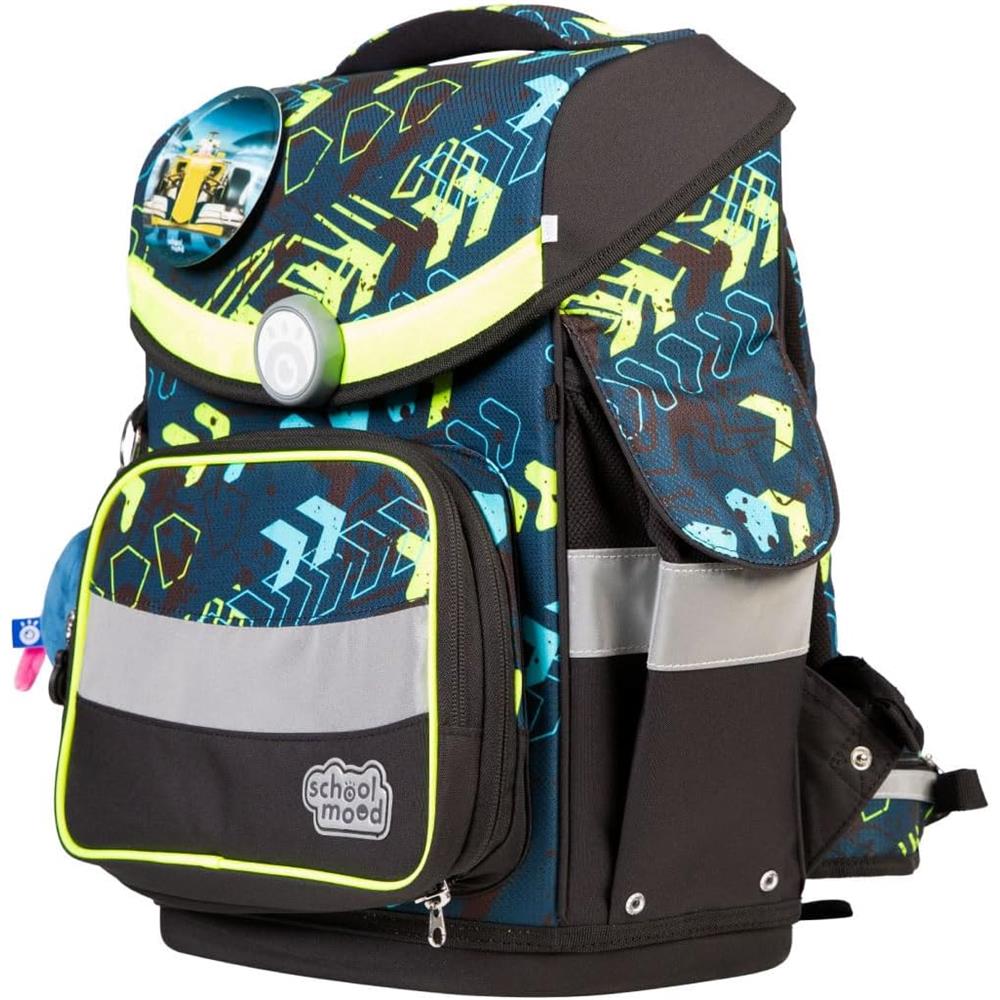 School-Mood Schulranzenset Timeless Pro, Elias (Racing), 7-teilig