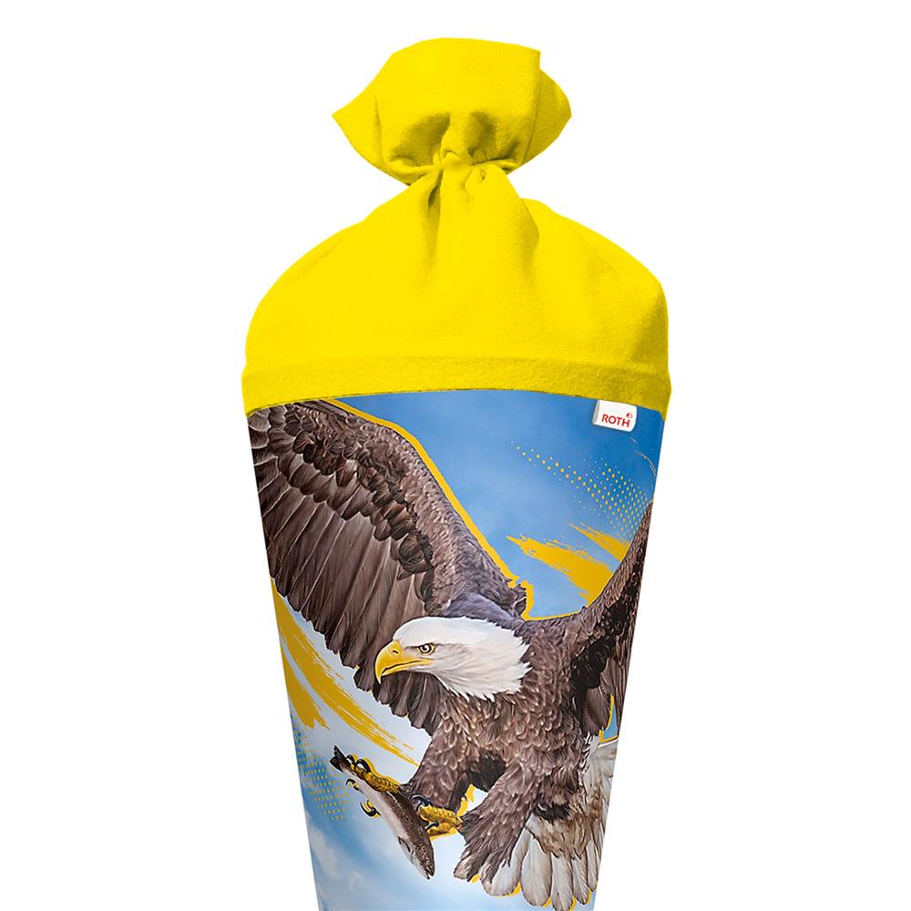 Roth Schultüte Seeadler, 70cm, rund, Rot(h)-Spitze, Filzverschluss
