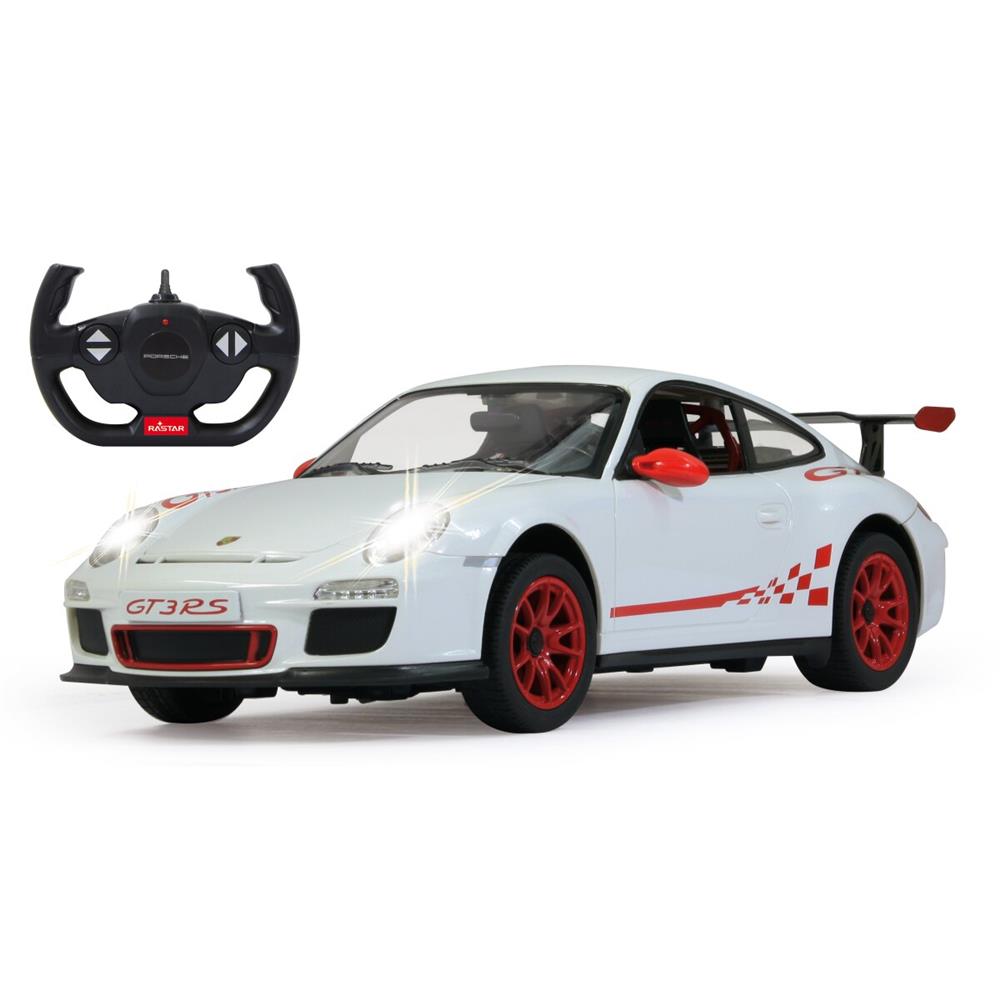 Jamara Porsche GT3 RS 1:14 weiß 2,4GHz Ferngesteuertes Auto mit LED Fahrlicht