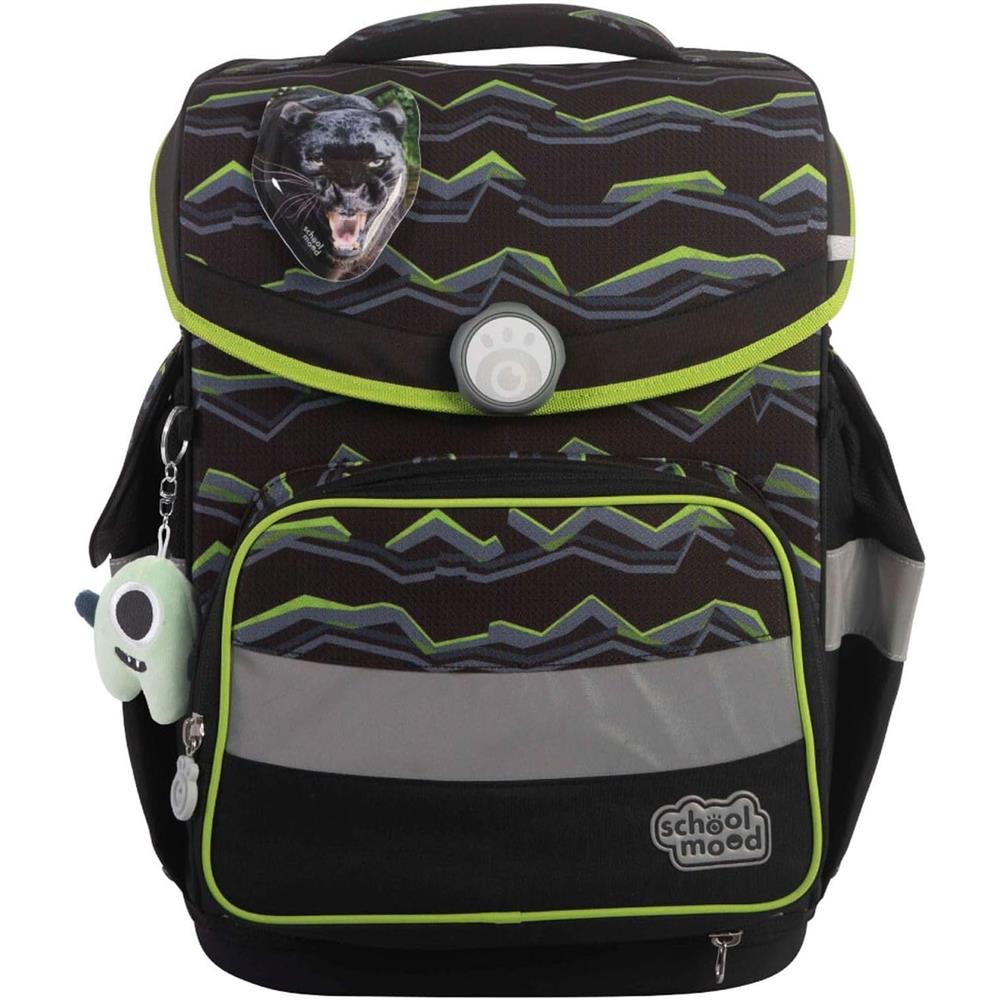 School-Mood Schulranzenset Timeless Pro Finn (Panther), 7-teilig