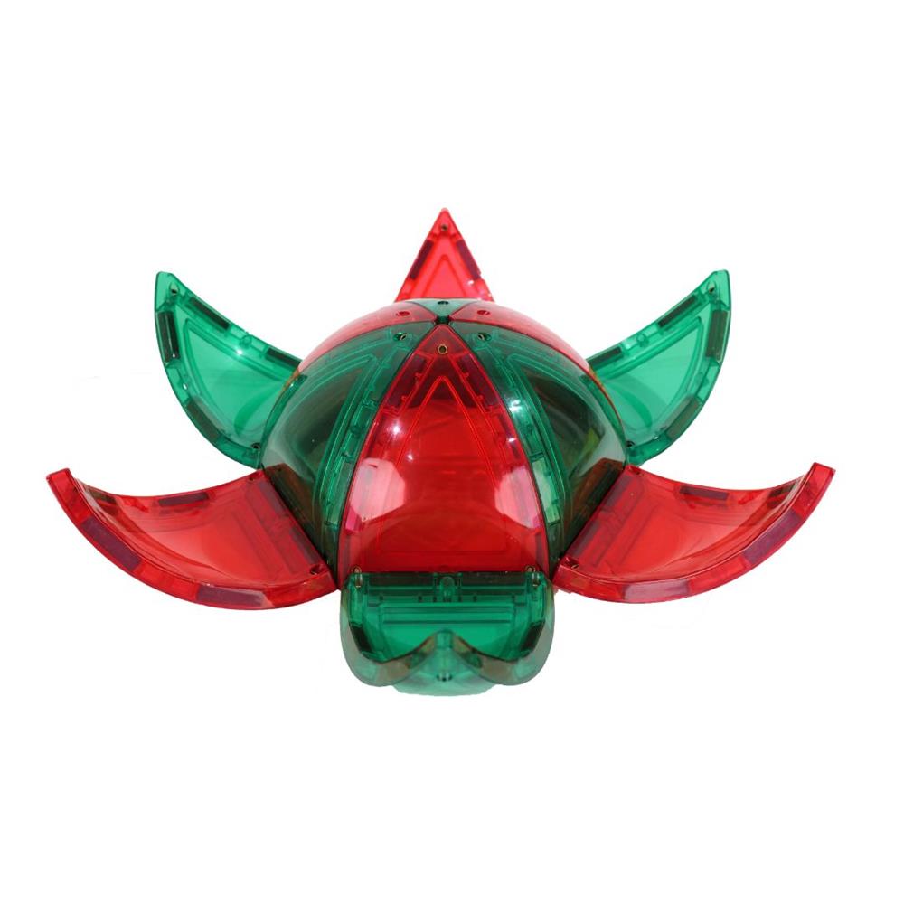 Cleverclixx Kuppel-Bausatz Knallfarben 47 Teile, gebogene Magnetbausteine, abwechslungsreiche Form