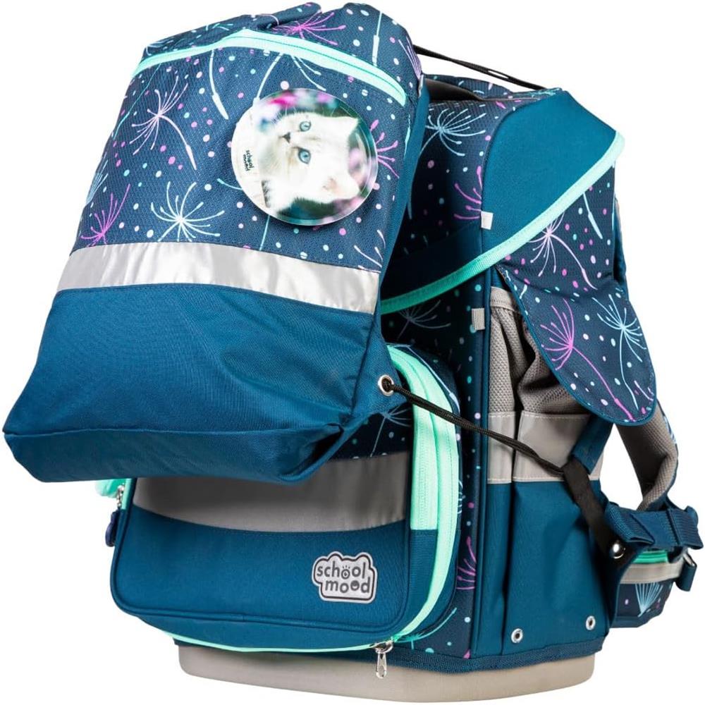 School-Mood Schulranzenset Timeless Pro Lina (Kätzchen), 7-teilig