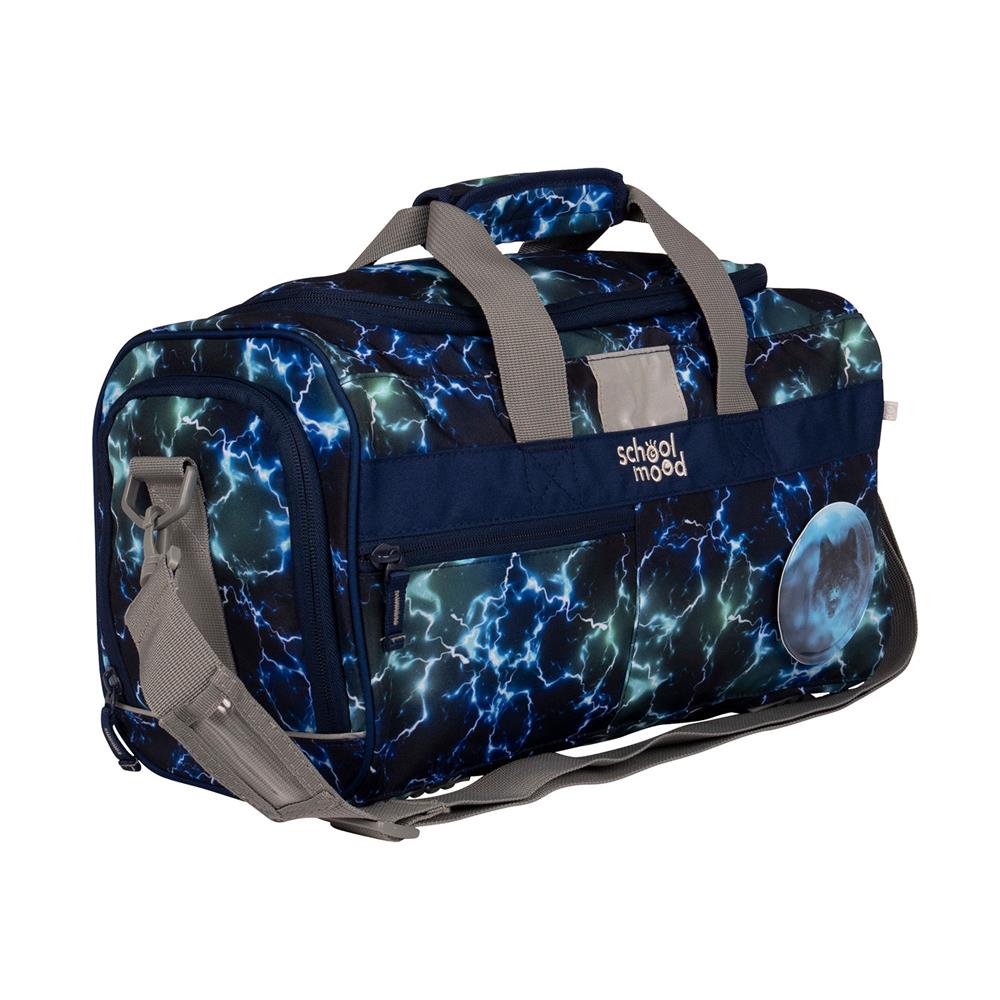 School-Mood Sporttasche Felix (Wolf, blau)