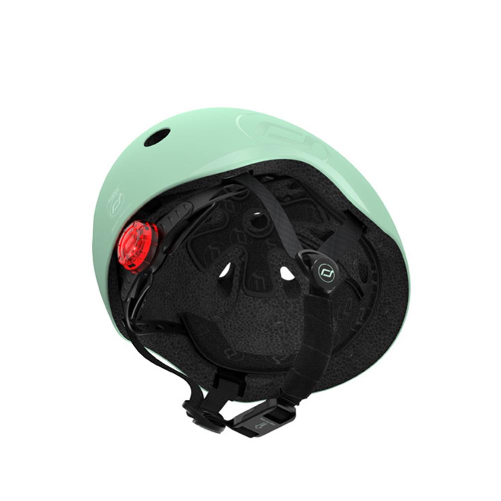 Scoot & Ride Kinderhelm Größe S-M (51-55 cm) kiwi - Schutzhelm mit LED-Licht