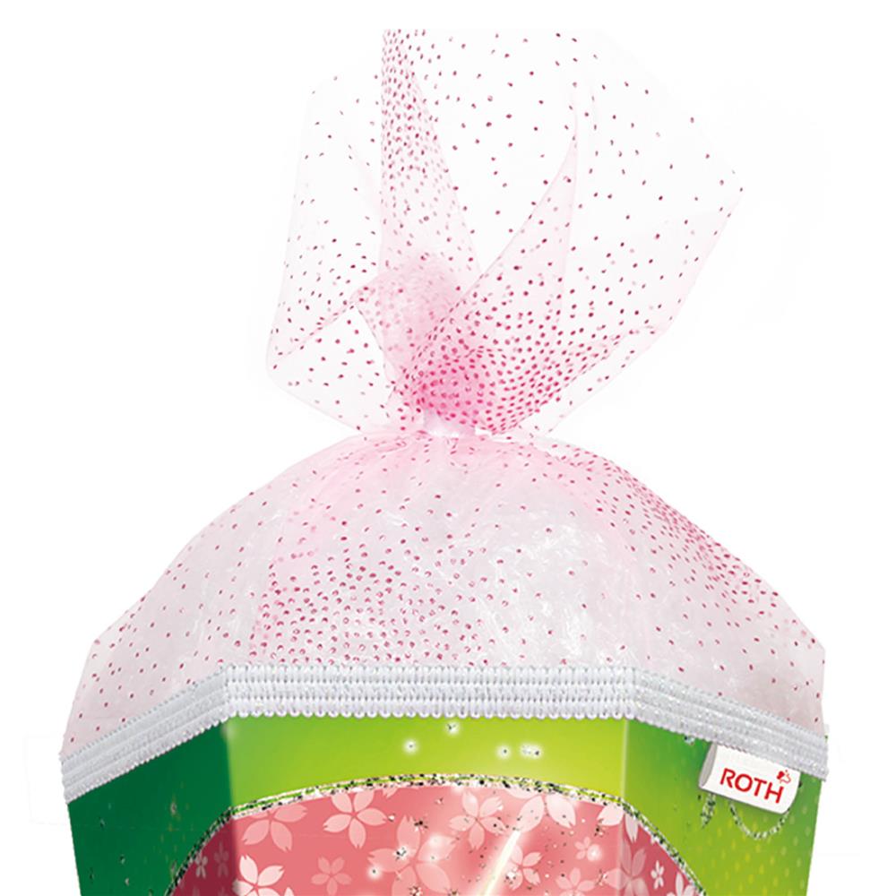 Roth Schultüte Einhornglück, 85cm, eckig, Rot(h)-Spitze, Tüllverschluss, Glitzer, Glitzerborte